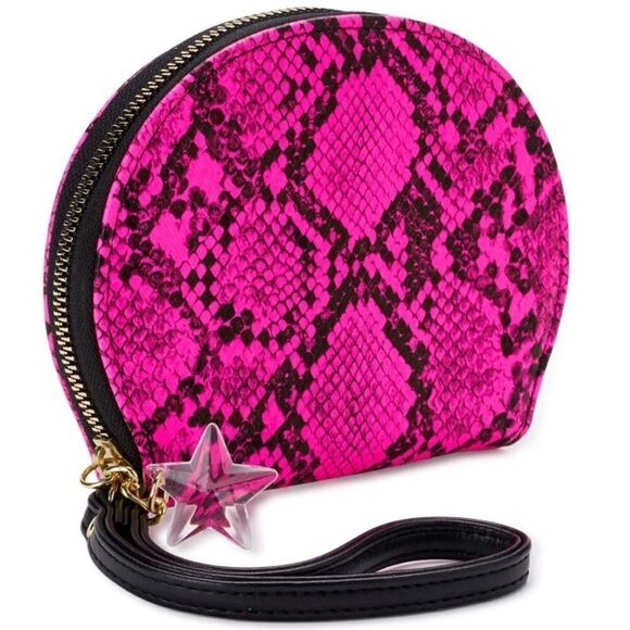 Pink faux snake printed wristlet - Picture 1 of 1